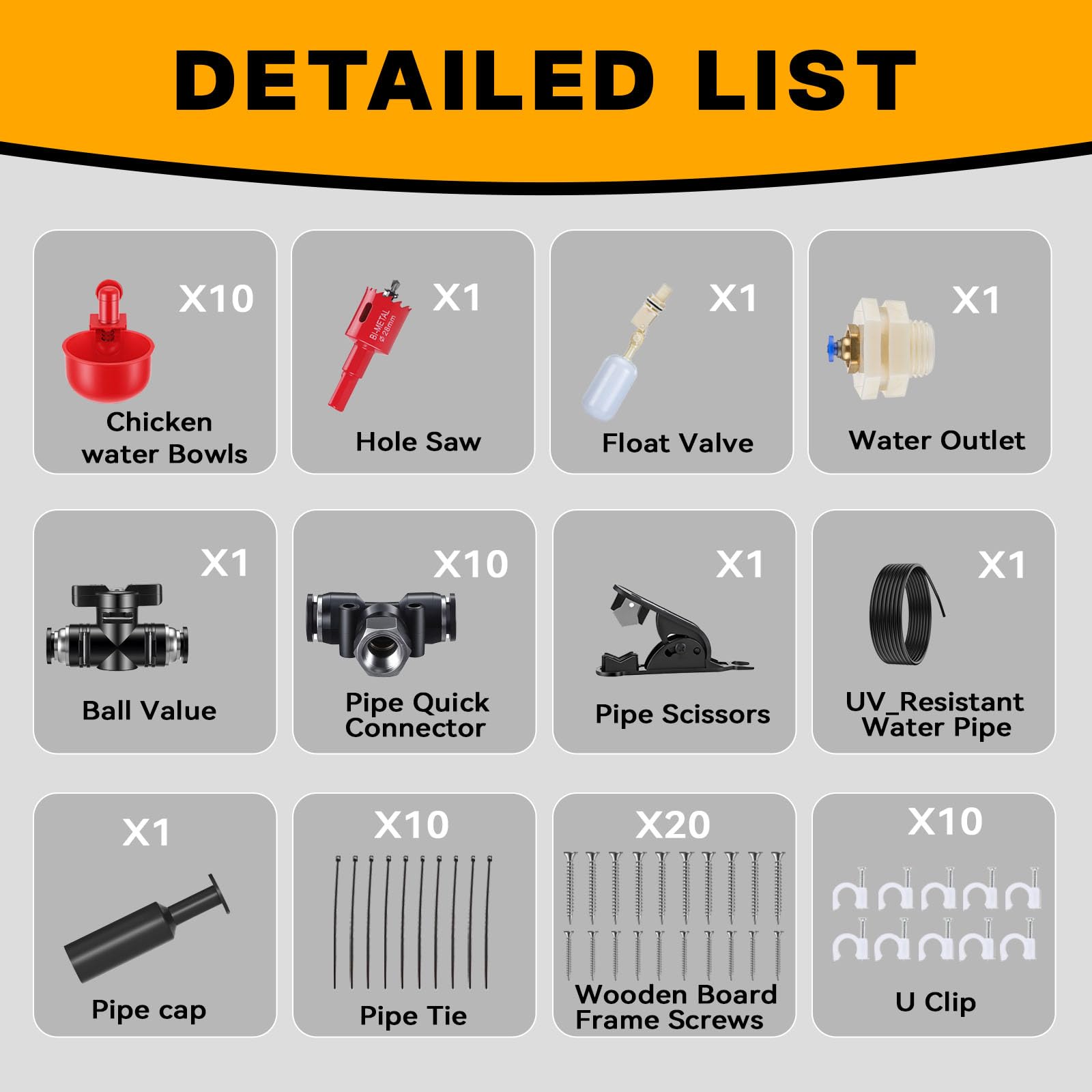 Gleom quick-connect fittings detail demonstrating secure snap-locks for leak prevention
