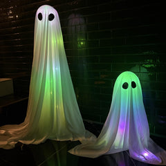 GlexpFesti 36-inch ghost standing tall, creating a spooky focal point