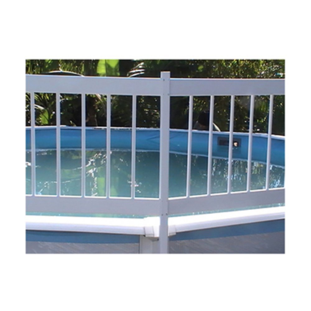 GLI Pool Products front view of add-on kit C showing white vinyl panels and secure fit