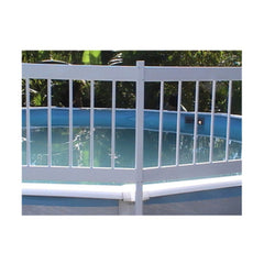 GLI Pool Products front view of add-on kit C showing white vinyl panels and secure fit