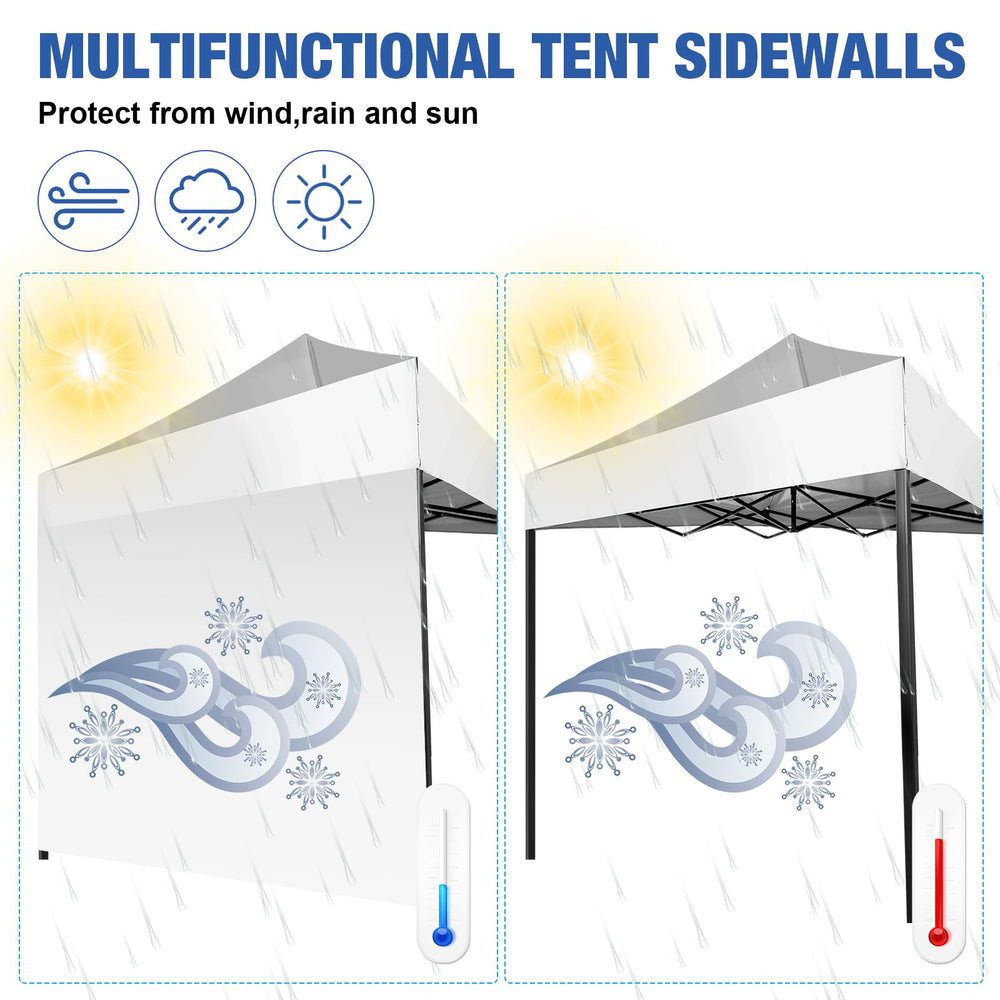 GliCraft sidewalls installed at a tailgate illustrating shelter and wind protection
