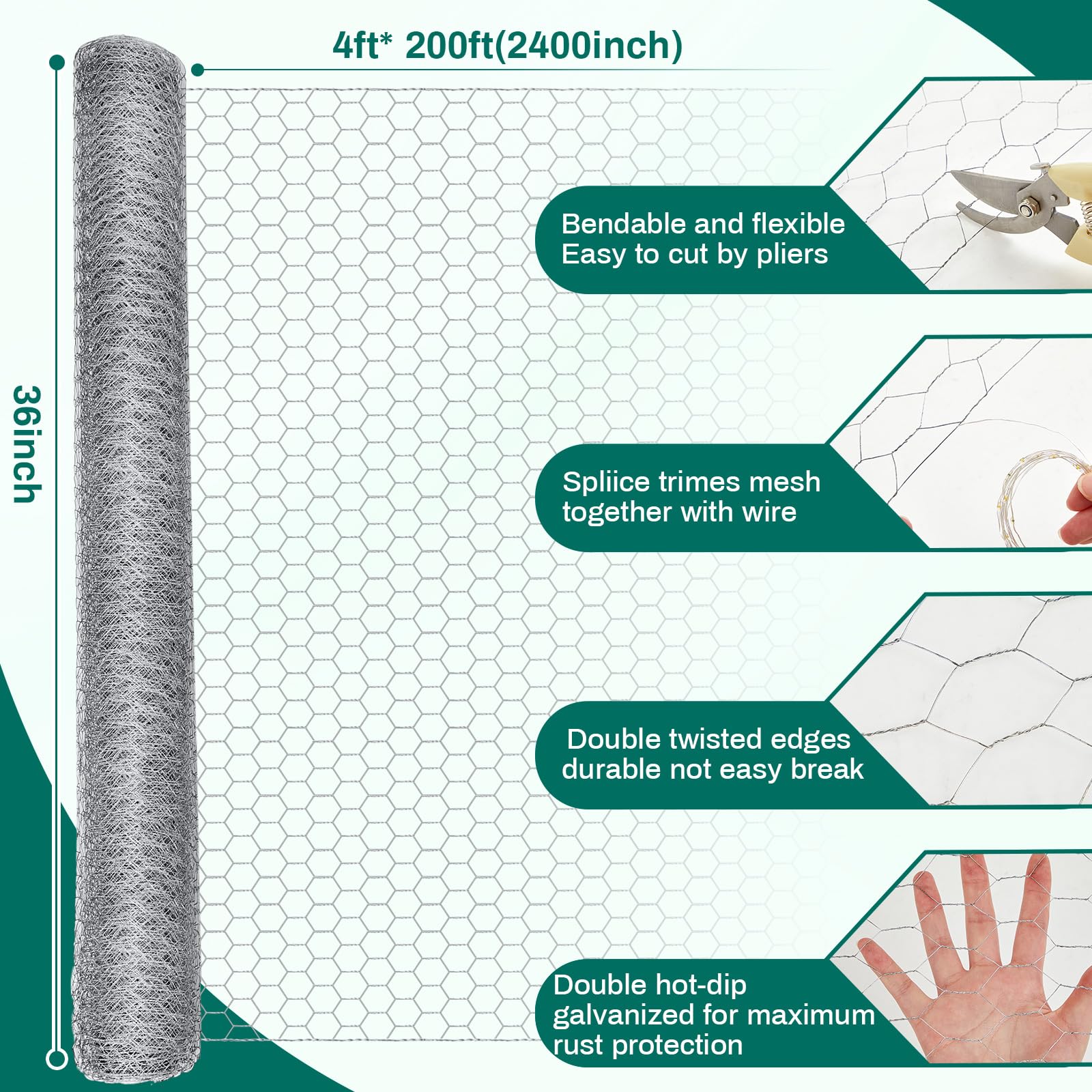 GlikCeil close-up of 1-inch hexagonal weave for durable adaptable use