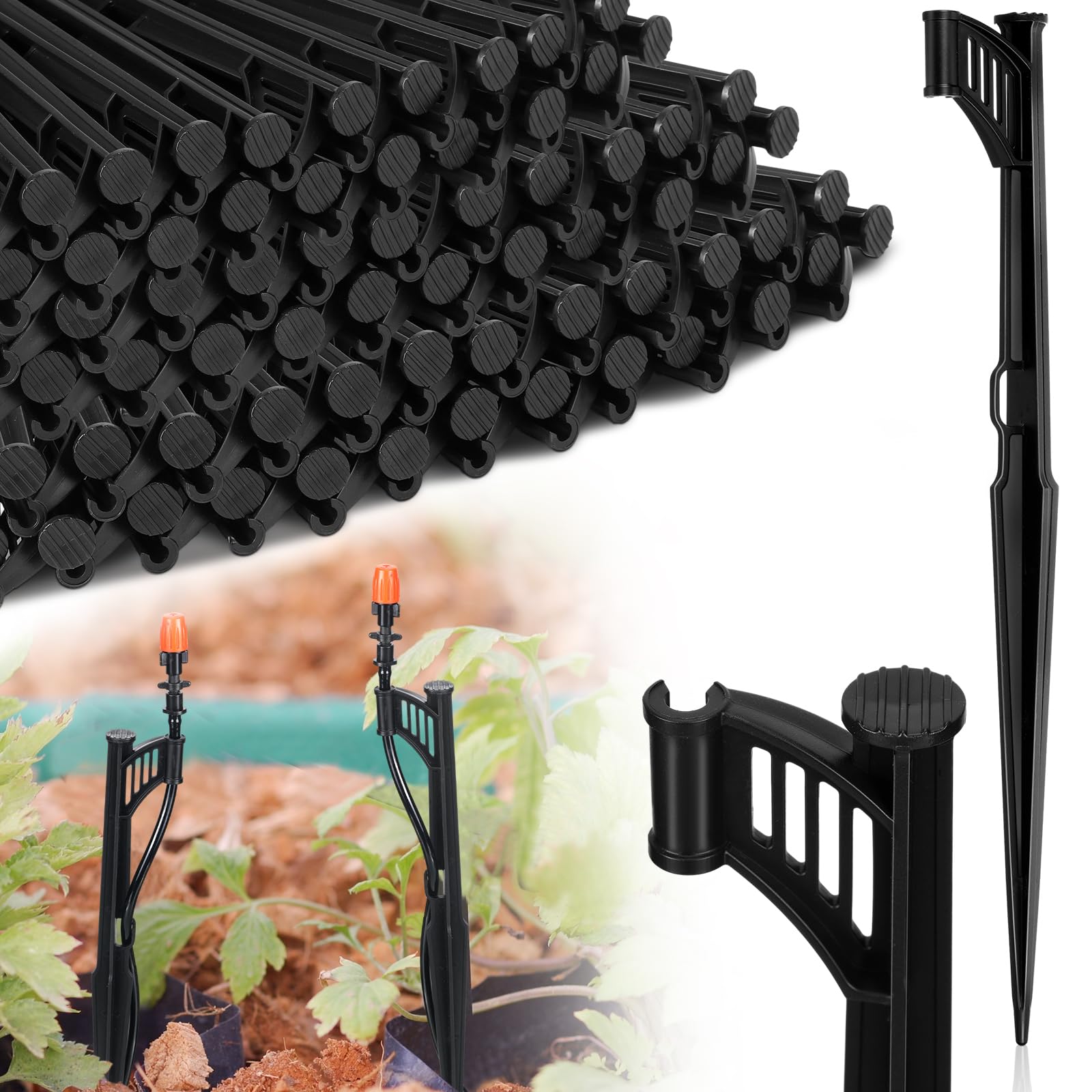 GlikCeil front view of 100 stakes showing quantity and packaging, easy-install benefit