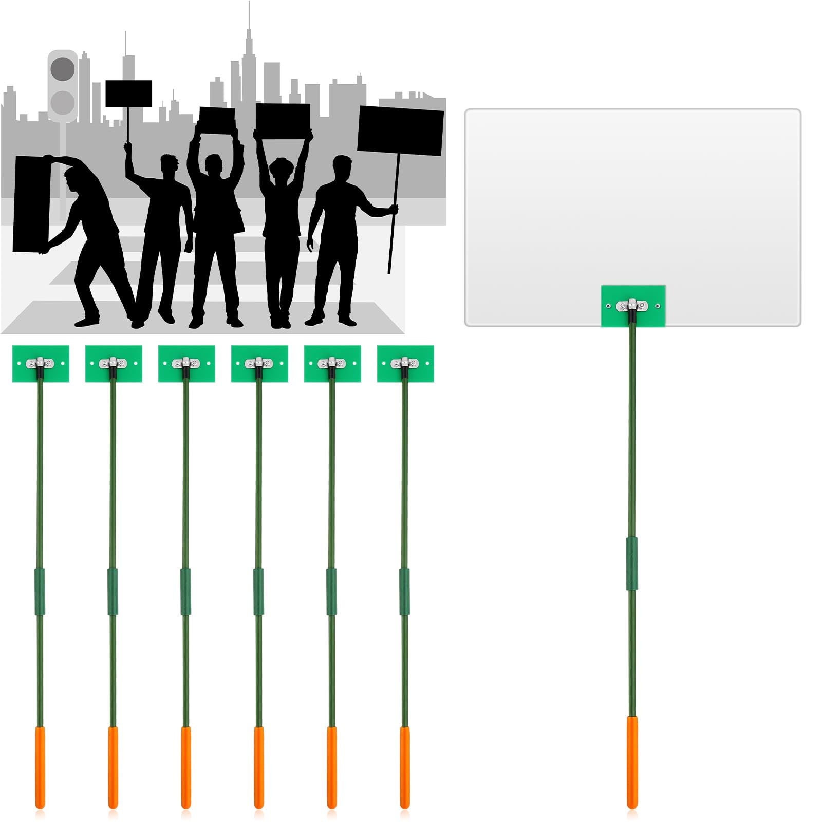 GlikCeil front view of 20-pack sign holders for easy group displays