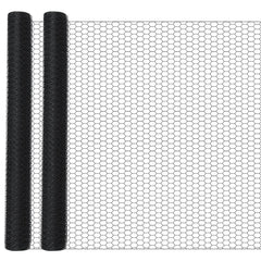 GlikCeil front view of two black galvanized mesh rolls showing product and quantity benefit