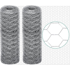 GlikCeil front view of two rolls showing packaged galvanized chicken wire, durable protection