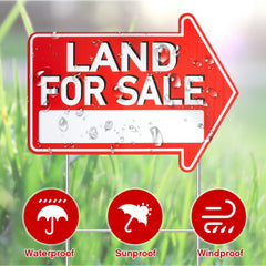 GlikCeil sign installed on lawn demonstrating clear property advertising