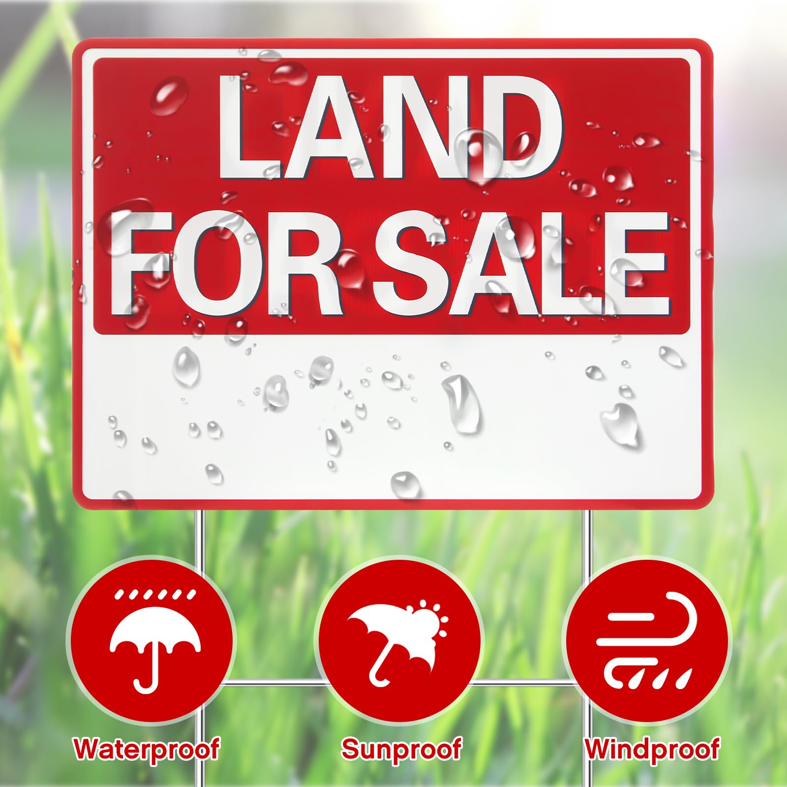 GlikCeil sign beside a hand for scale, illustrating clear readable size