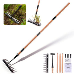 GlimHirVox Gardenia front view showing full 9-tine rake for powerful weeding
