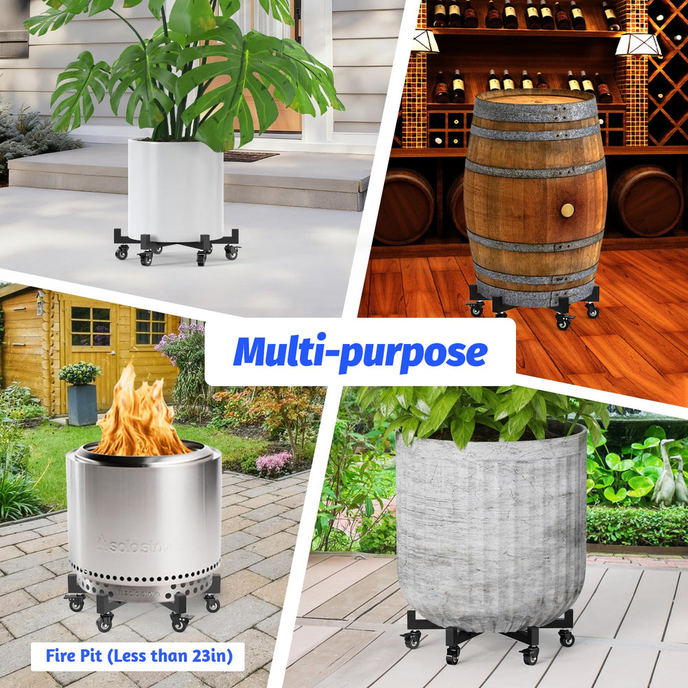 GLISWAM scale comparison with a large pot illustrating 800 lb capacity and size fit