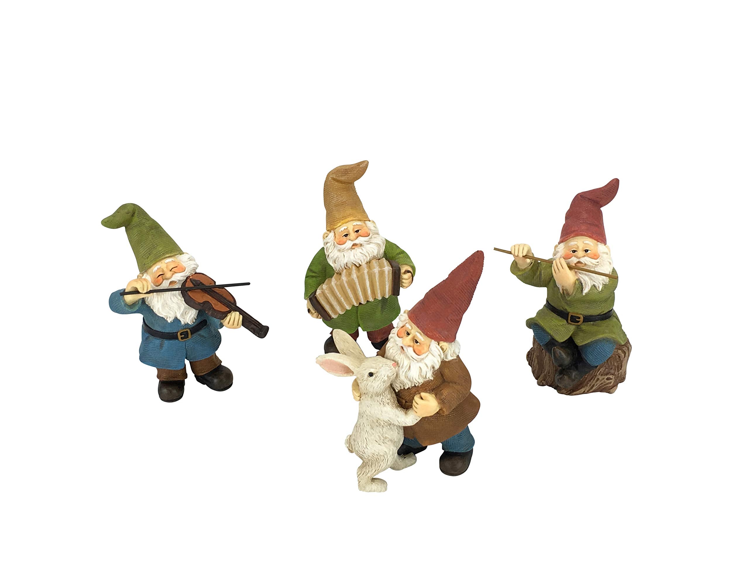 GlitZGlam flute and violin gnomes side view showing pose variety and staging options