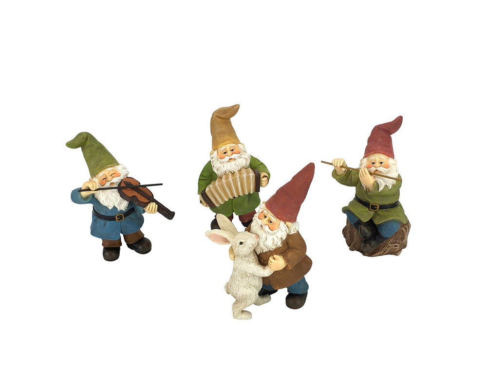 GlitZGlam flute and violin gnomes side view showing pose variety and staging options