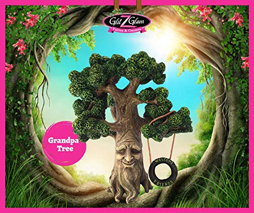 GlitZGlam removable glow sign beside tree showing easy detachment and nighttime charm