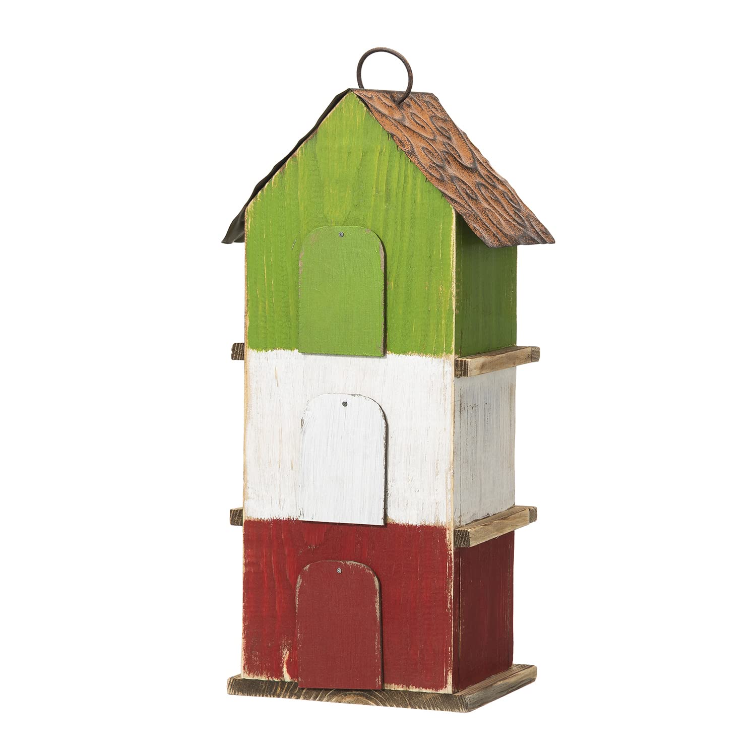 Glitzhome 3D butterfly and dragonfly detail adding decorative charm to garden