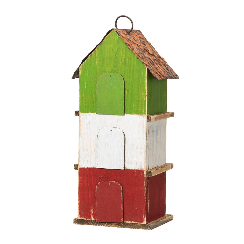 Glitzhome 3D butterfly and dragonfly detail adding decorative charm to garden
