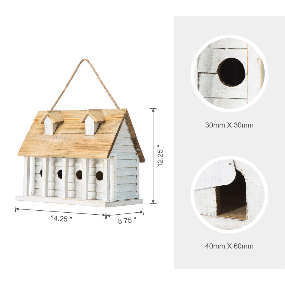 Glitzhome entrance hole and small perch showing safe access for nesting birds