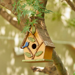 Glitzhome entrance hole and perch detail providing easy bird access