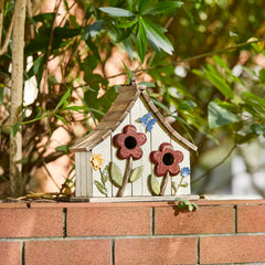 Glitzhome entrance hole and perch detail offering landing spot for small birds