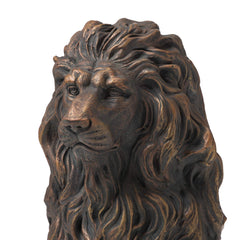Glitzhome guardian lion close texture showing hand-distressed details and authenticity