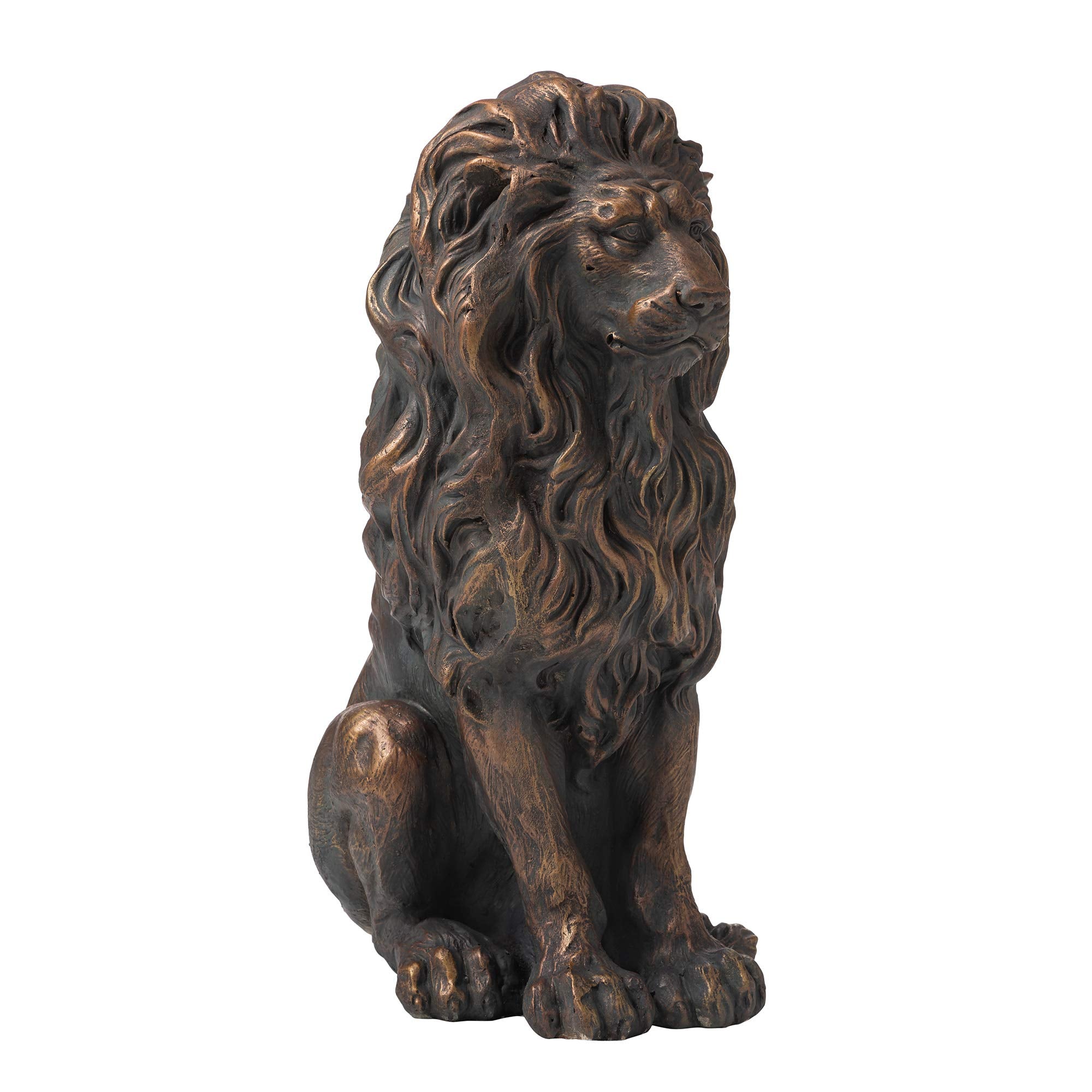 Glitzhome guardian lion detail face and mane showing sculpted expression and depth