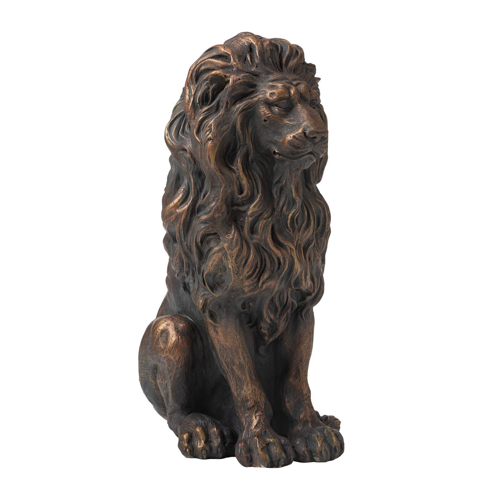 Glitzhome guardian lion detail face and mane showing sculpted expression and depth