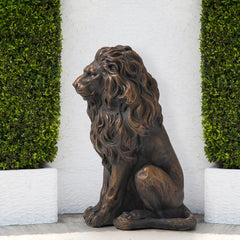 Glitzhome guardian lion side profile highlighting posture and durable materials