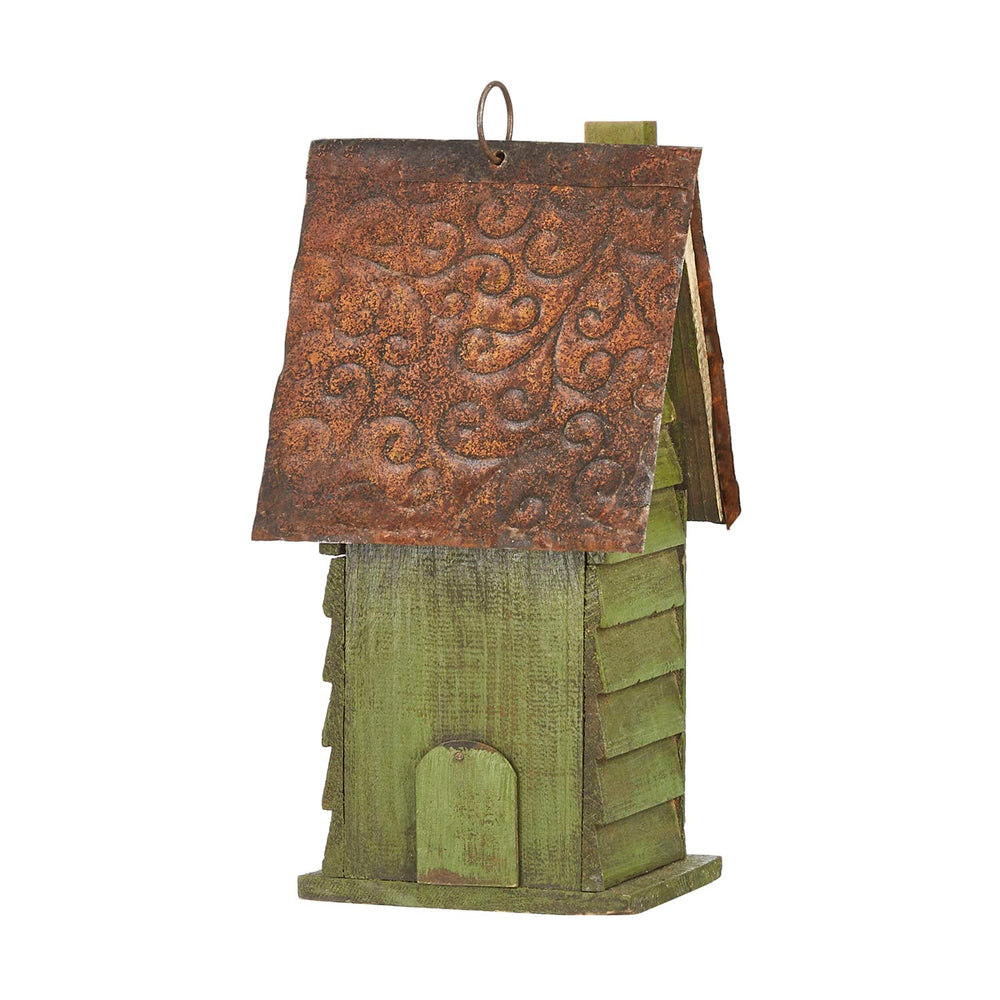Glitzhome hanging on a tree offering safe shelter and decorative appeal