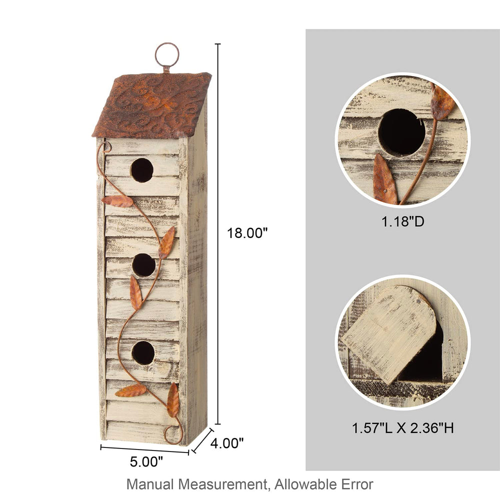 Glitzhome hidden back panel open for easy cleaning and seasonal maintenance