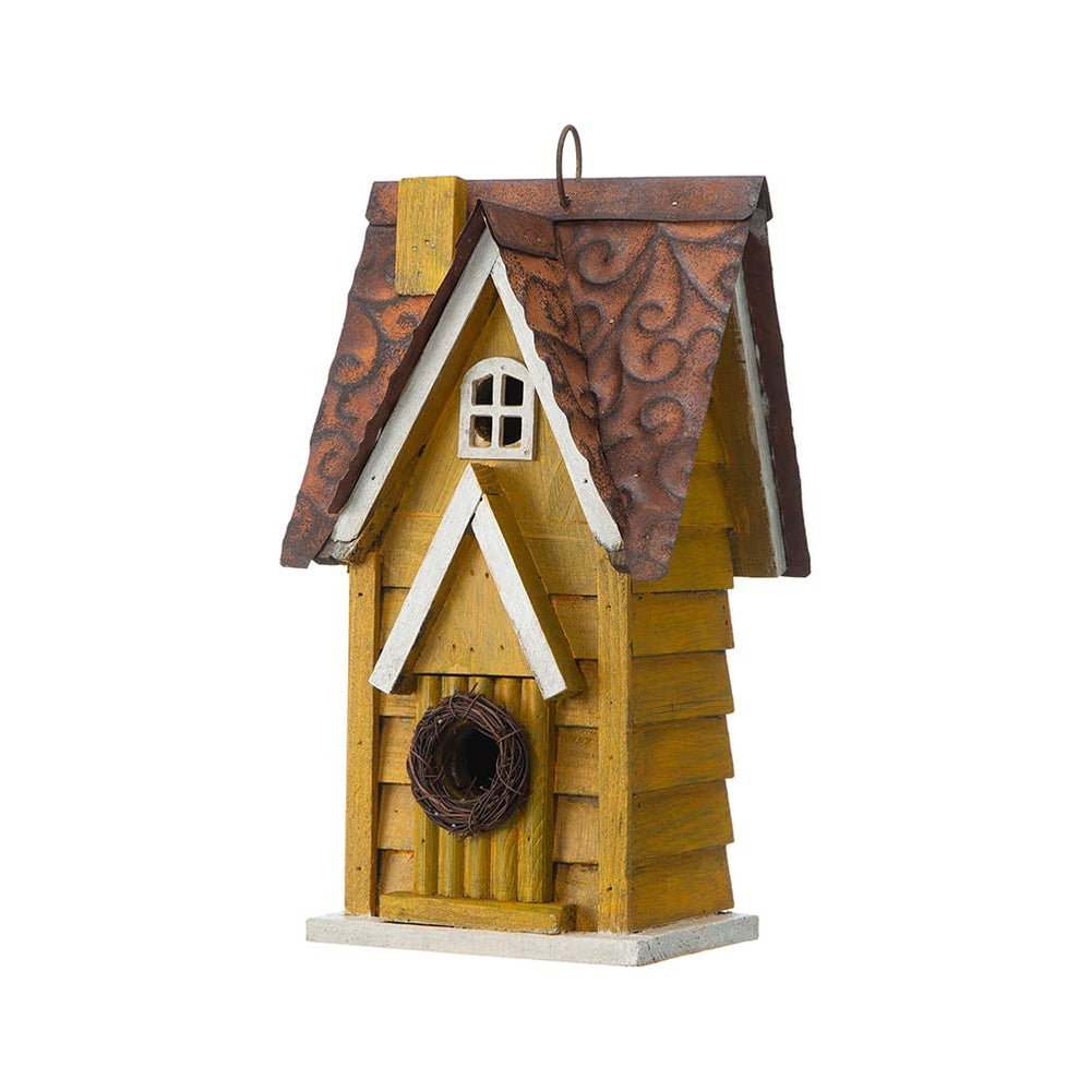 Glitzhome in garden setting adding vintage decorative appeal outdoors