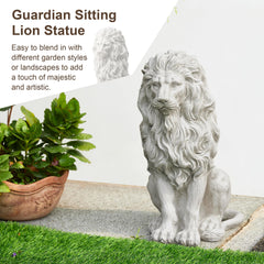 Glitzhome lion texture close-up showing hand-painted faux-stone detail