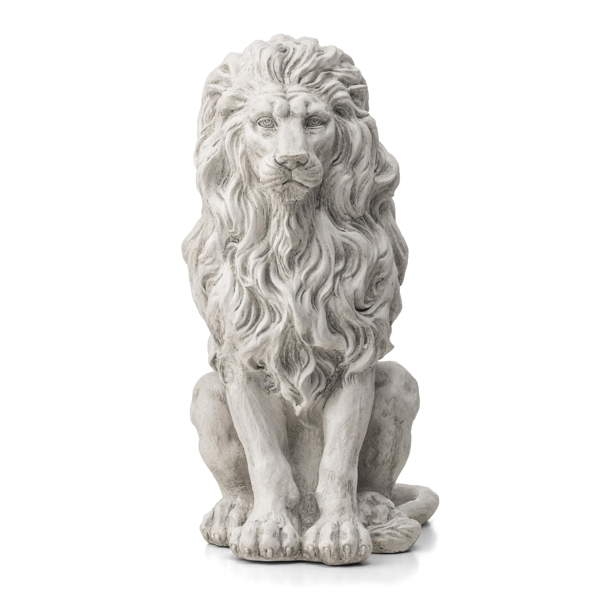 Glitzhome lion front view showing regal posture and instant curb appeal