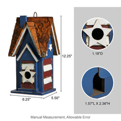 Glitzhome entrance hole and perch close-up for easy bird access and landing