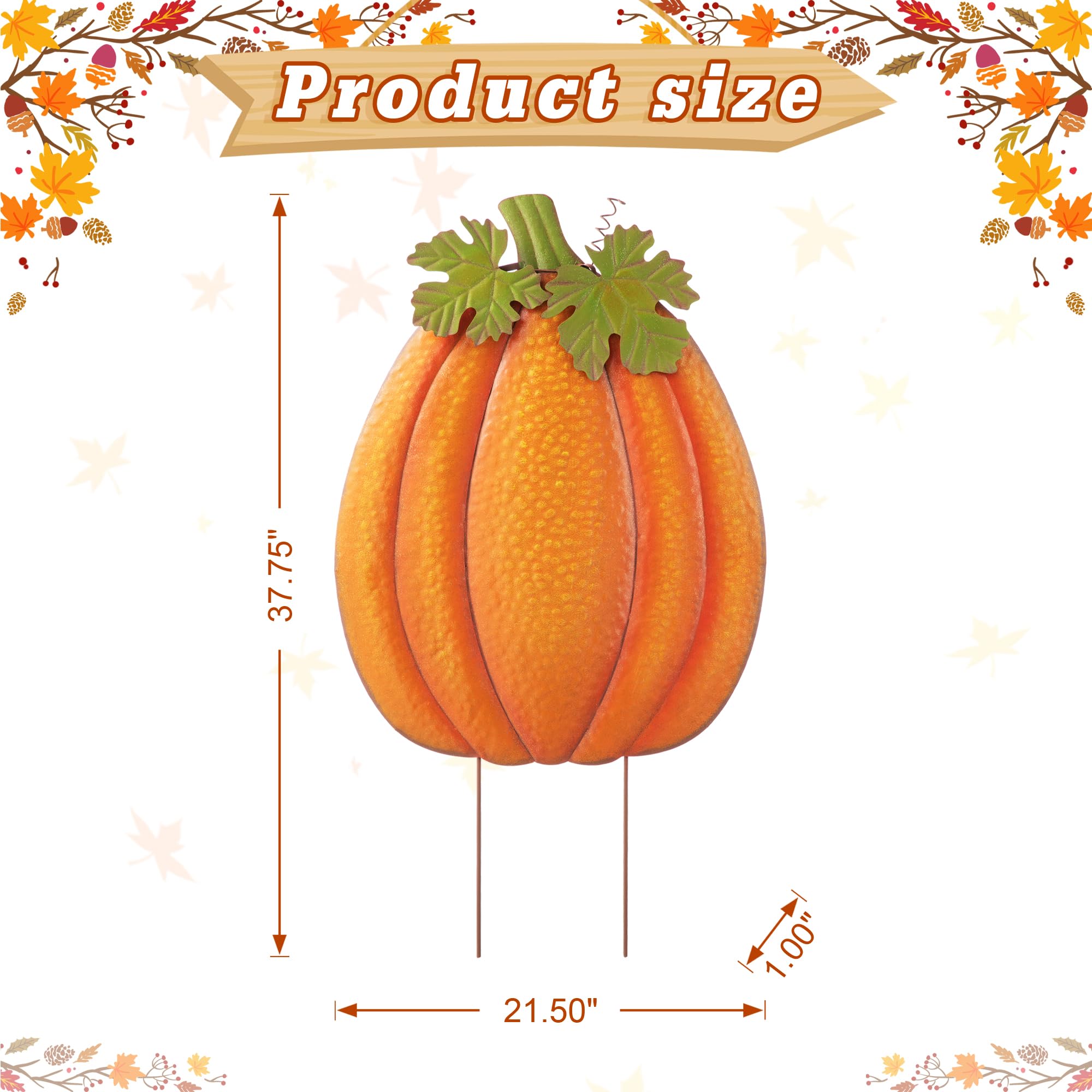 Glitzhome embossed pumpkin close-up highlights textured glitter finish
