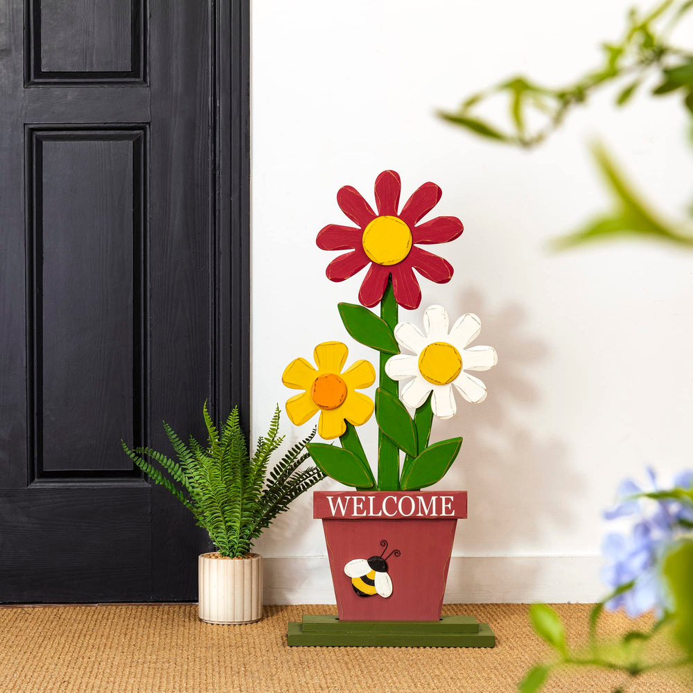 Glitzhome sign beside door frame showing correct scale for entryway