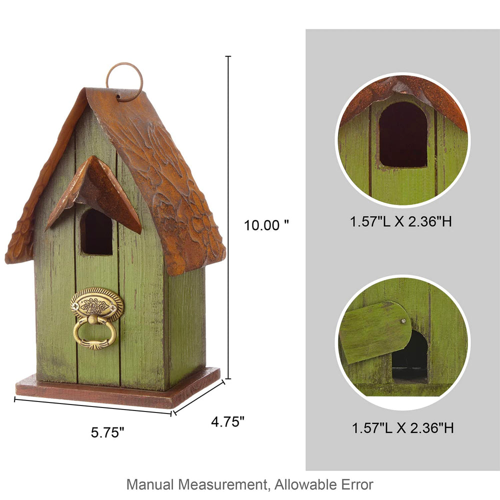 Glitzhome side angle with metal hanger showing easy installation benefit