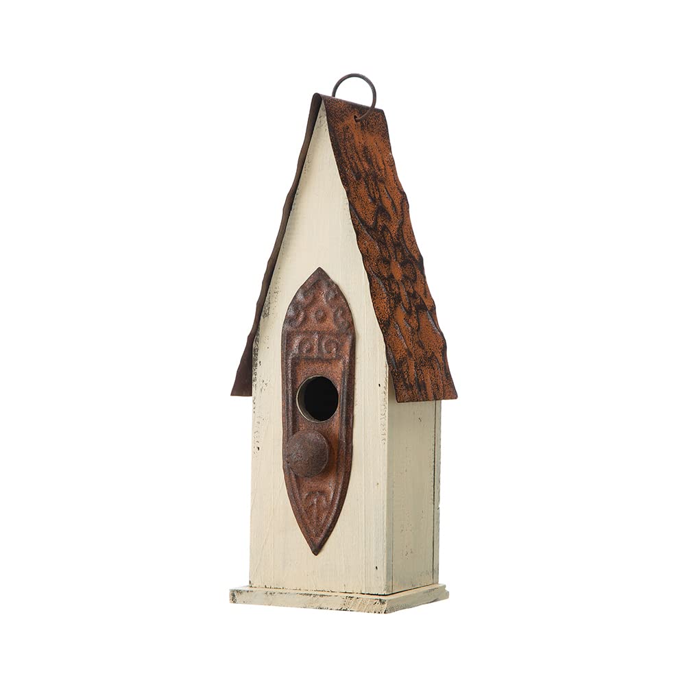 glitzhome side profile hanging on tree branch offering natural garden placement