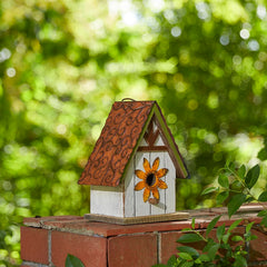 Glitzhome side profile with perch illustrating easy bird landing spot