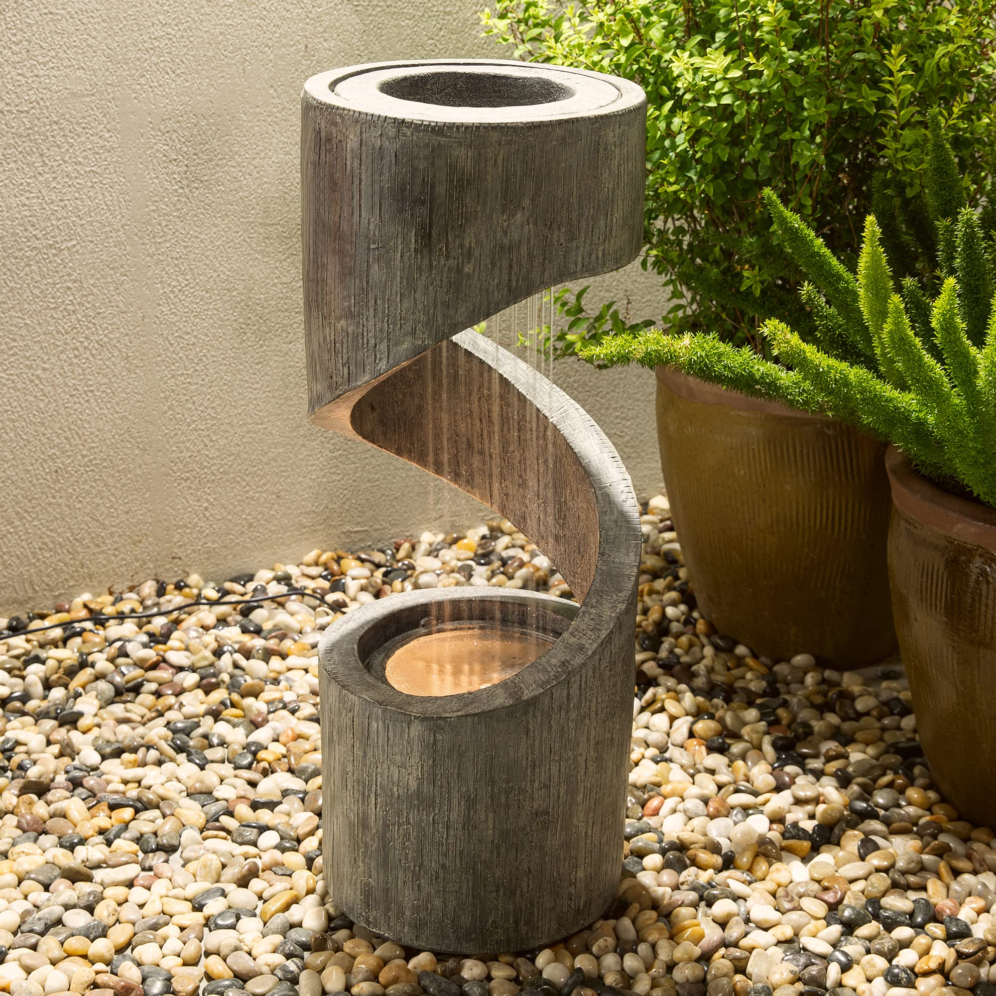 Glitzhome side spiral profile highlighting water path and compact design, reduces splashing