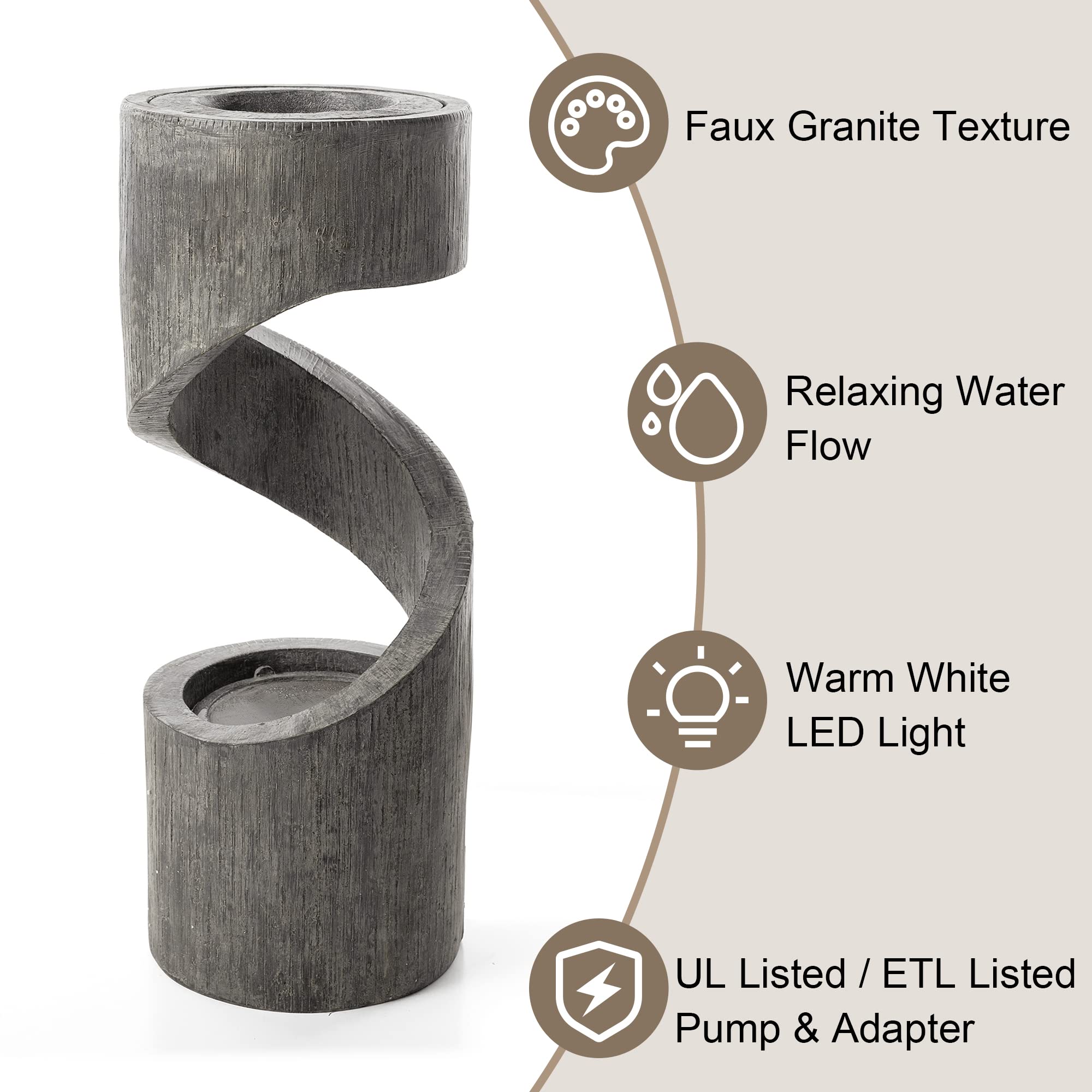 Glitzhome texture close-up of weathered stone finish, demonstrates durable realistic appearance
