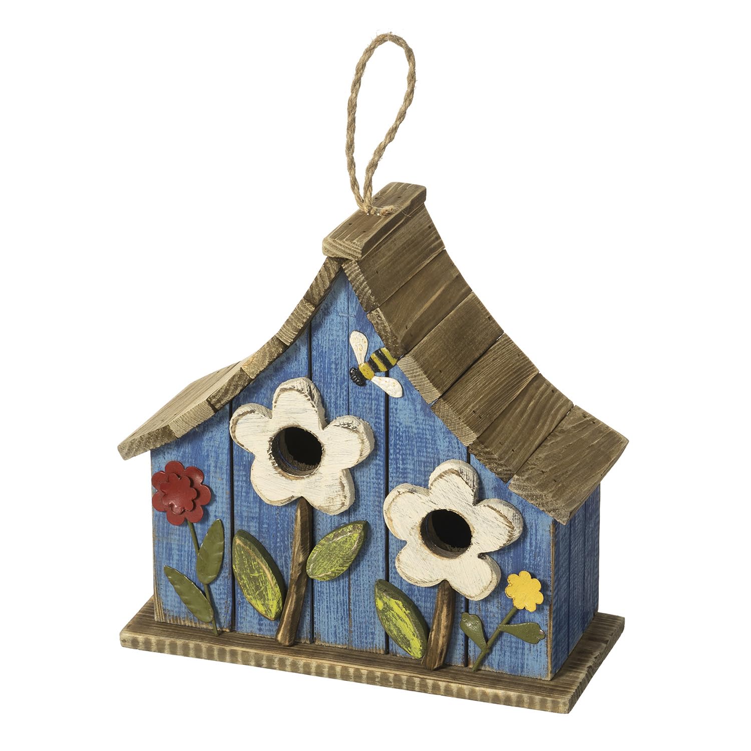 Glitzhome distressed paint texture detail conveys vintage look and garden charm