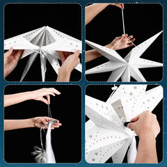Glooglitter 3D hollow star detail showing patterned light effect