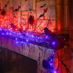 Glooglitter 3D bat stickers arranged on wall creating dramatic flight effect