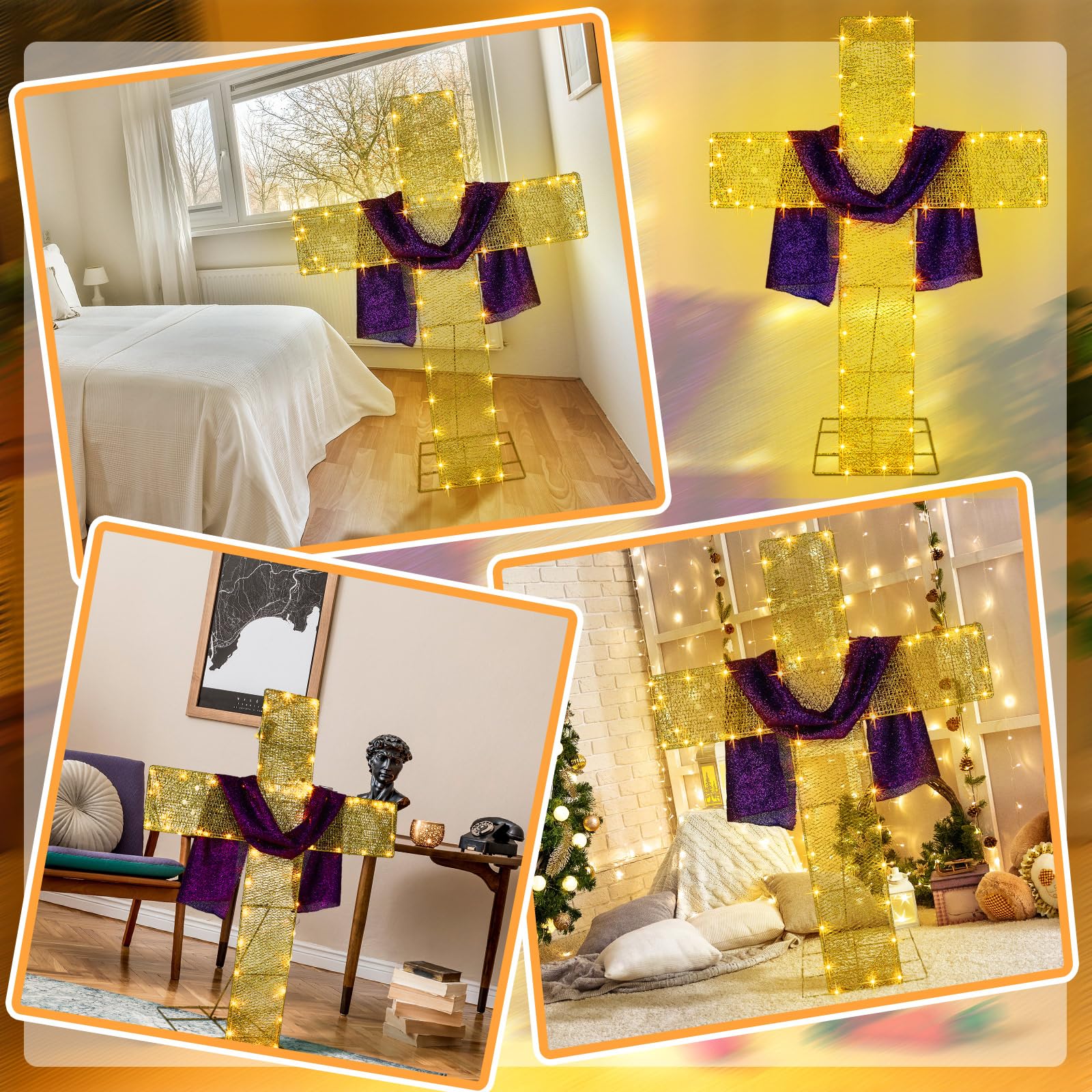 Glooglitter stand and base assembly demonstrating stable outdoor placement