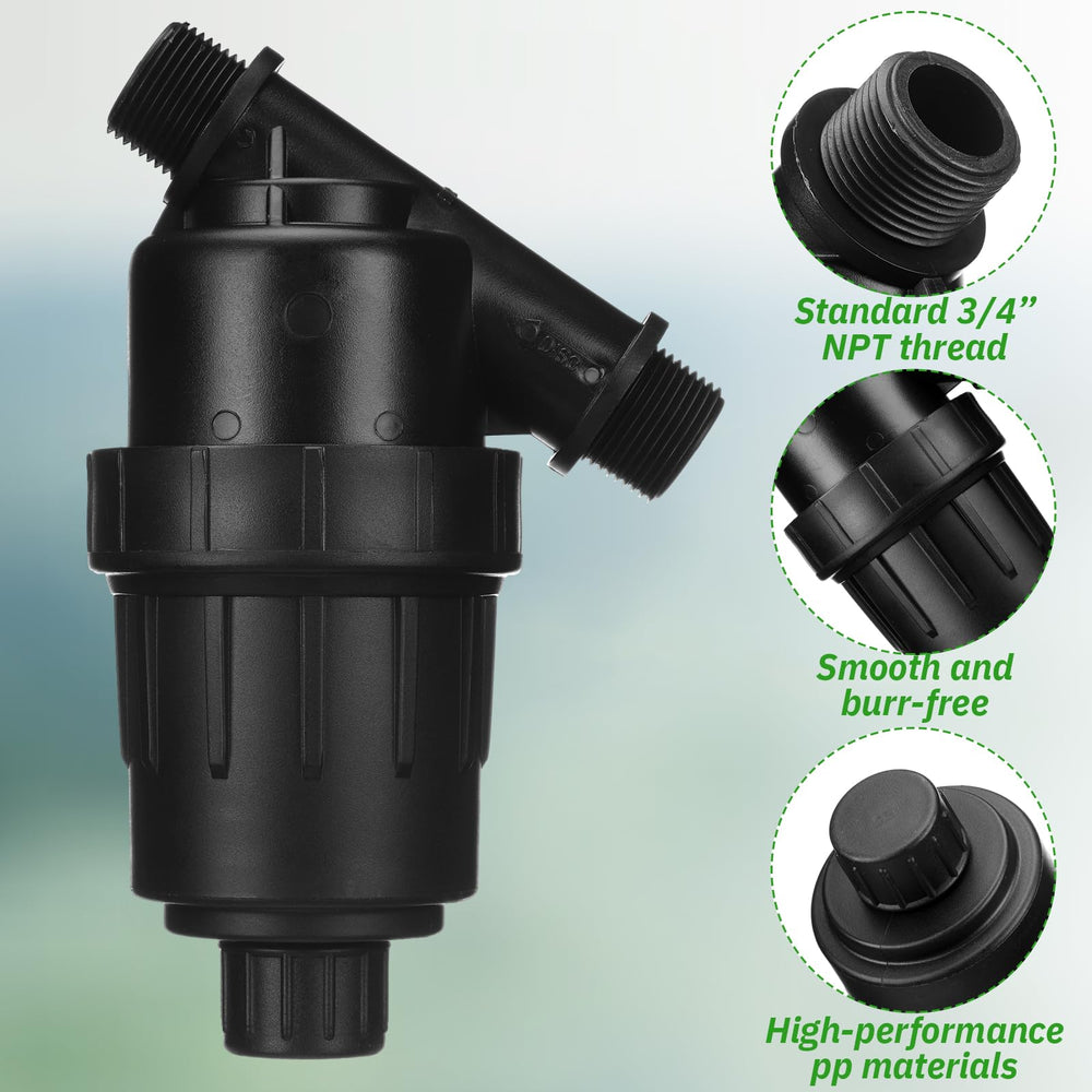 Glooglitter top cover and 3/4" NPT thread detail for secure leak-resistant connection