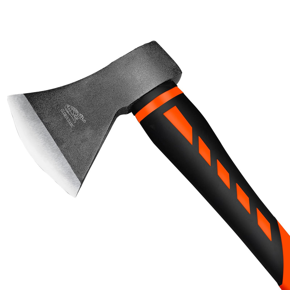 glorousamc axe beside campfire and logs illustrating wood prep convenience