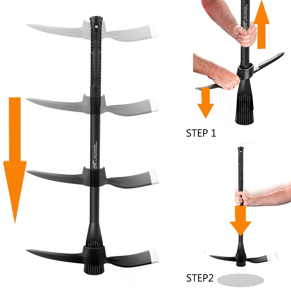 glorousamc pick end penetrating compact soil for easier loosening