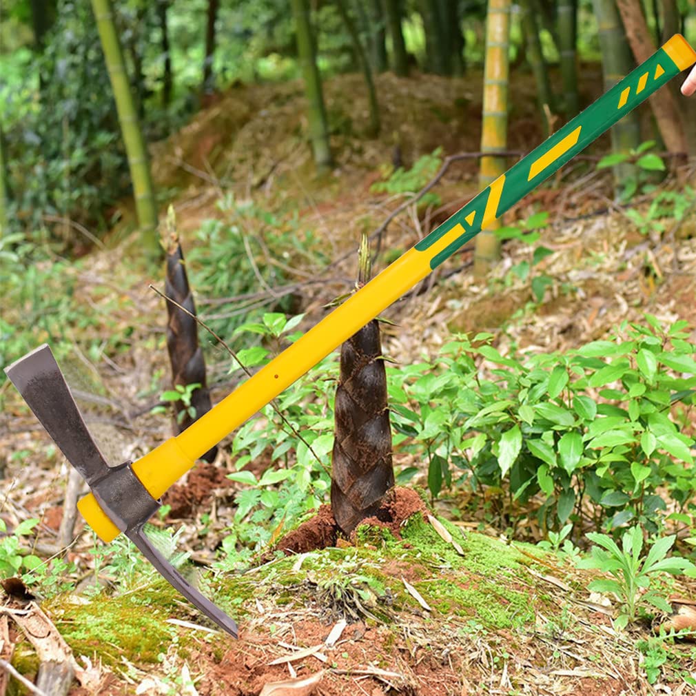 glorousamc mattock in garden setting demonstrating practical use