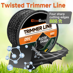 GlowGeek close-up of twisted diamond profile demonstrating smoother cutting and less noise