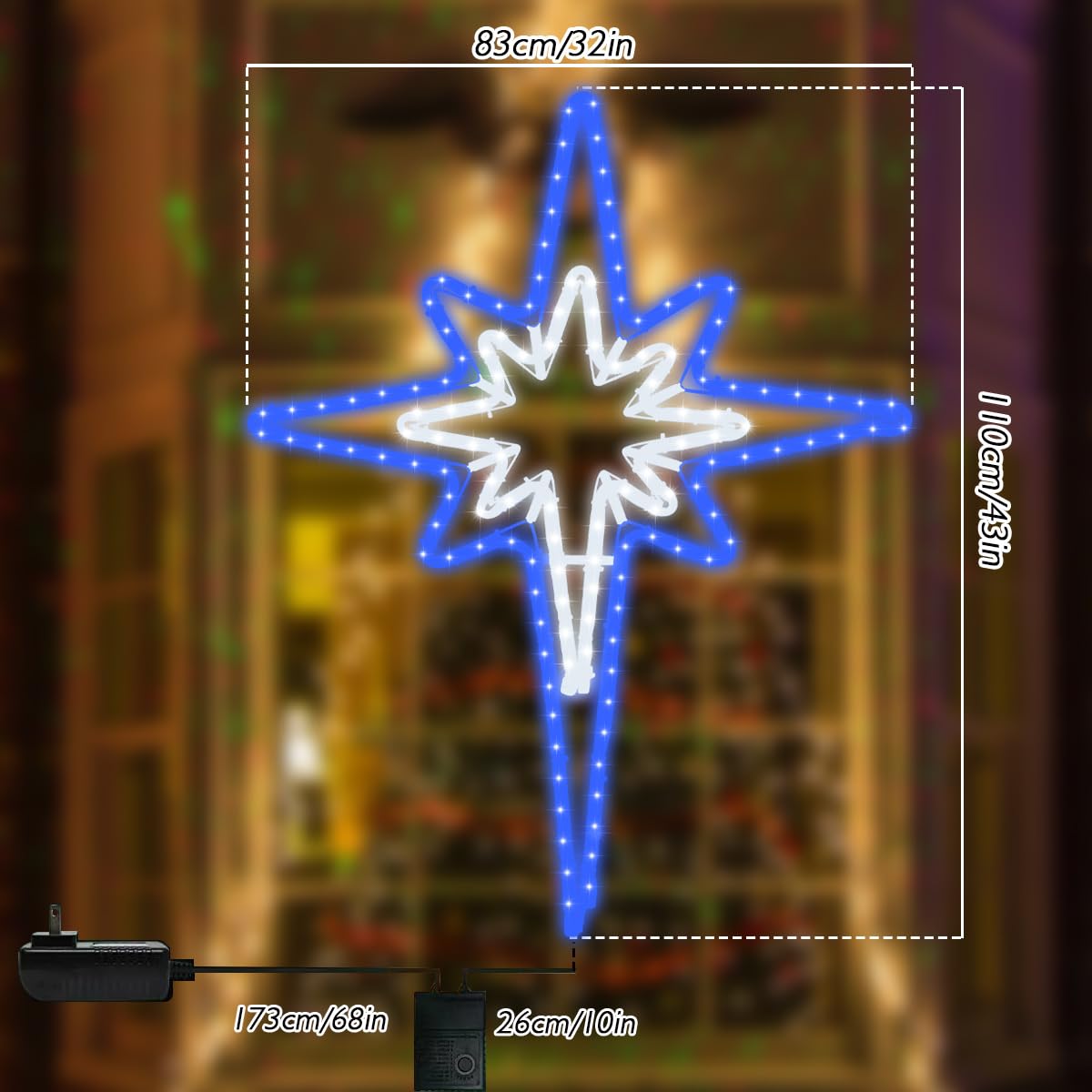 GLOWNOVA star next to person for size comparison showing scale and visual impact benefit
