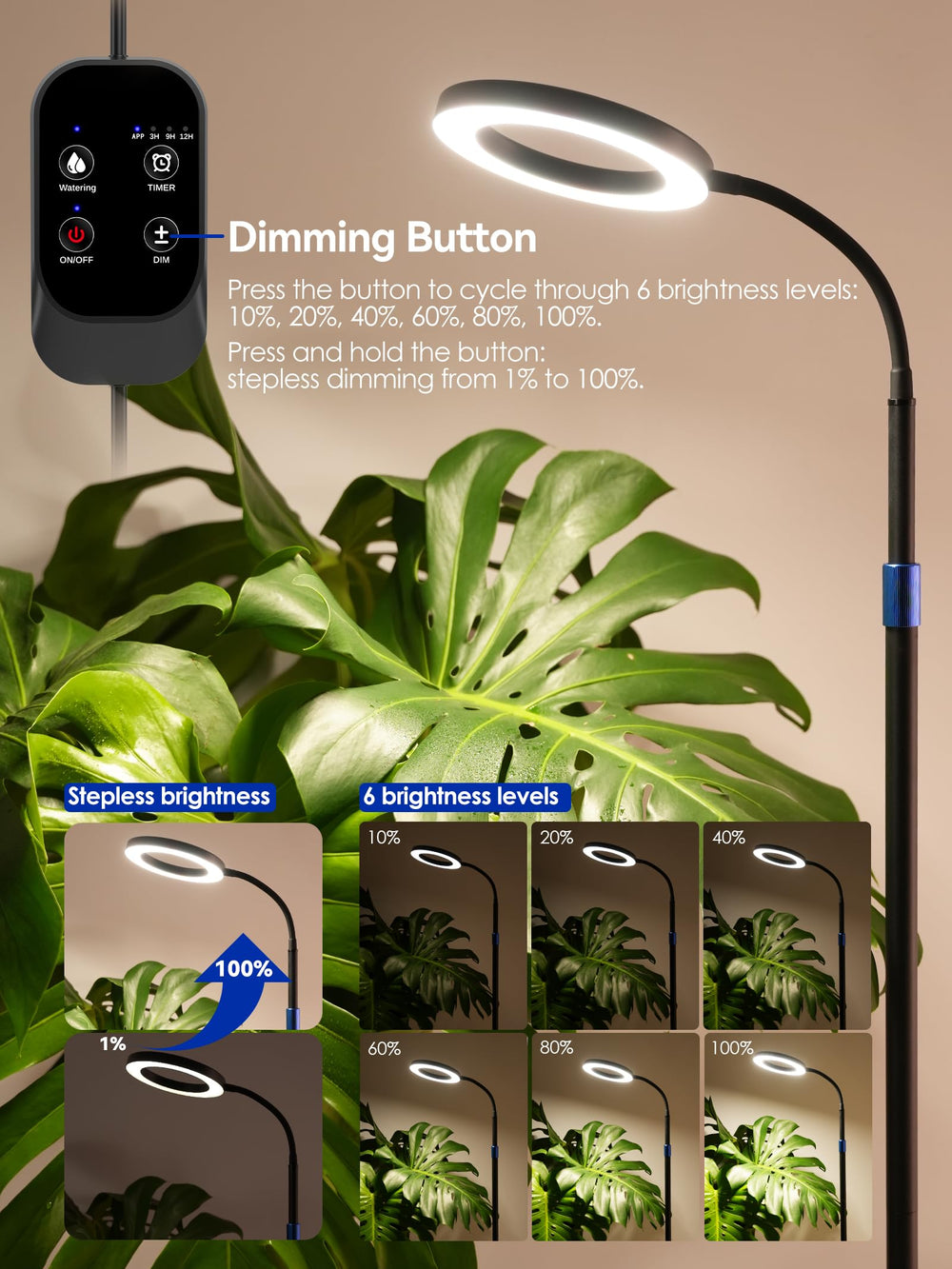 GLOWRIUM smartphone app schedule screen showing timer setup and convenience